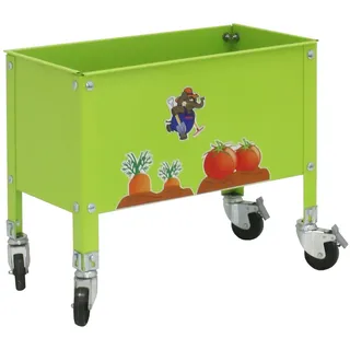 SimonRack Kit SIMONGARDEN Urban Kid Mobile 700 x 300 Grün-60l Gemüsegarten Räder, Grün, klein