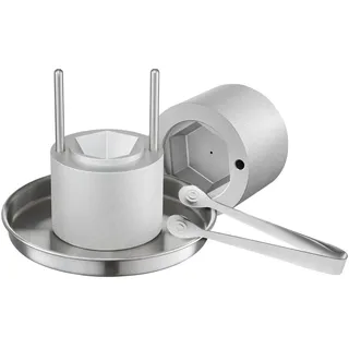 Vevor Eispresse Eiskugelformer Set 65 mm Eiskugel Eisblockform aus Luftfahrt-Aluminium mit Zange & Abtropfschale, Diamond Eisballmaker für Whisky Cocktail Bourbon Scotch auf Partys & im Urlaub