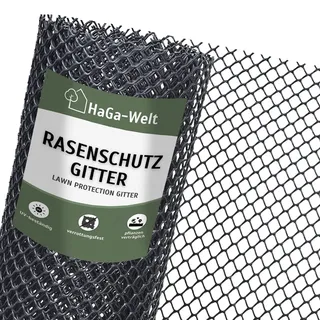 HaGa Rasenschutzgitter 2m Breite (Meterware) aus Kunststoff - Robustes befahrbares Rasengitter für Garten und Rasenflächen