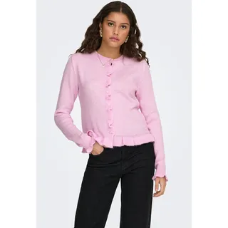 Jdy JDYLETTY L/S ON FRILL CARDIGAN KNT NOOS Pink S