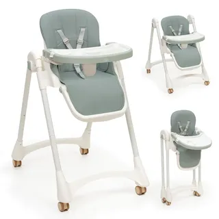 Interbaby Hochstuhl Baby Mitwachsend Klappbar 6-36 Monate (Practic Grün)