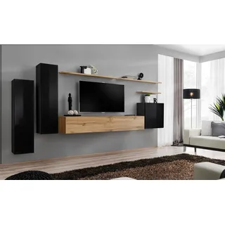 Braun Wohnwand Wohnzimmer Möbel Modern Wandregale Designer Stil Neu TV-Ständer - Braun