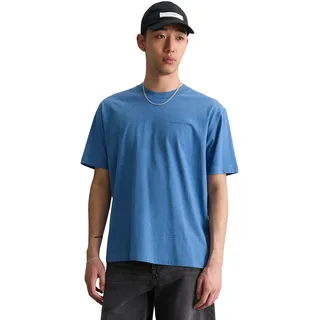 T-Shirt MARC O'POLO DENIM, Herren, Gr. M, medium blau_multi, Jersey, Obermaterial: 100% Baumwolle, relaxed fit normal, Rundhals, Shirts T-Shirt, relaxed aus softer Bio-Baumwolle