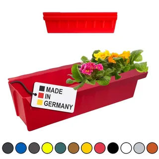 Paletten Blumenkasten 2er-Set Rot Einsatz zum an- & Einhängen Pflanzkasten