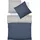 Lech W 4158 Fischgrätmuster Blau/Silber 240 x 220 cm + 2 x 80 x 80 cm