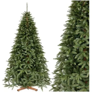 Royal Trees® Künstlicher Weihnachtsbaum | Premium Sibirische Fichte (220 cm) | dichter Christmas Tree mit Holzständer & Aufbewahrungstasche - Grün