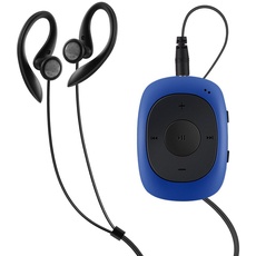 AGPTEK Mini Clip 8GB MP3 Player mit Bügel-Kopfhörer und Silikon Hülle, Leichter Sport Musik Player mit 5 Tasten und 2 Funktionsumschaltung Knöpfe, (Verpackung MEHRWEG) Blau