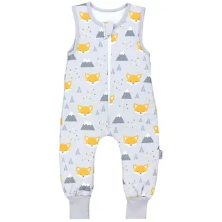 Babyschlafsack TUPTAM "Schlafsack mit Füßen Baby Ganzjahresschlafsack mit Beinen 2,5 Tog" Gr. 68, grün (gelber fuchs im winter), Schlafsäcke, Baby, L: 74cm, Obermaterial: 100% Baumwolle CO., Babyschlafsack, L:74cm