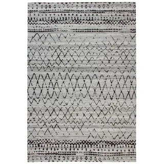 Kayoom Flachwebeteppich , Grau, Naturfarben , Textil , Patchwork , rechteckig , 160x230 cm , pflegeleicht , Teppiche und Böden, Teppiche, Webteppiche