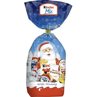 kinder Mix große Mischung – leckere Schokoladen-Spezialitäten – Süßigkeiten für Nikolaus, Adventskalender & Weihnachtsgeschenke – Zum Befüllen des Nikolausstiefels & als Nikolausgeschenk – 201g