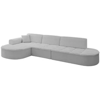 altdecor Ecksofa Ottomane Links TARO-L2 - 328x171x79,5 cm Hellgrau