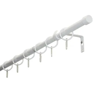 GARDINIA Gardinenstange »Set Metall« Ø 19 mm, 1 läufig-läufig ausziehbar, 1-Lauf, weiß