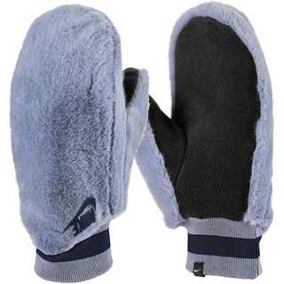 Nike Warm Mittens Damen in der Farbe ashen slate/black/thunder blue mit Kunstfell, Größe: XS/S,