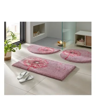 Badematte GRUND Gr. 7, rosa (altrosa), halbrund (50cm x 80cm ), 1 Stk., Badematten, Badematte