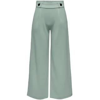 JdY Damen Marlene Hose Weit Geschnitten Schlupf Stoffhose GEGGO New Long Culotte Flare Pants, Farben:Grün, Größe:M / 30L