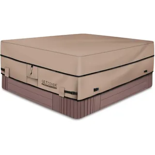 ULTCOVER wasserdichte 600D Polyester-Whirlpool-Abdeckung für den Außenbereich, quadratisch, 228,6 x 228,6 cm