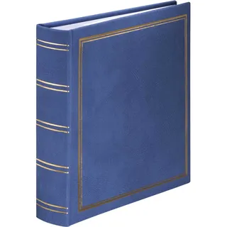 Hama London für 200 Fotos im Format 10x15 cm, Fotobuch zum Einstecken, Album aus Kunstleder) blau