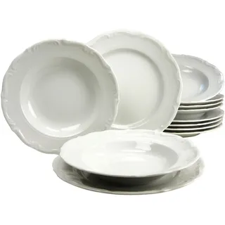 CreaTable Maria Theresia Tafelservice 12-tlg. unifarben