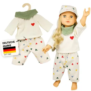 Heless Puppenkleidung Herz-Konfetti Beige (2516)