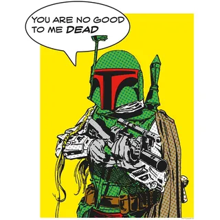 KOMAR Star Wars Boba Fett Leinwand 40x50 cm