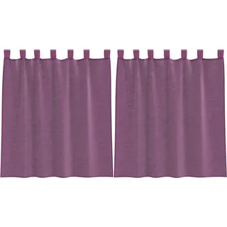 vidaXL Voile Vorhänge mit Stangentaschen 2 Stk. Lila - Lila