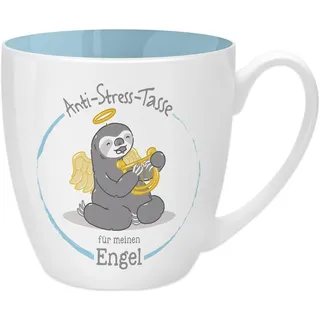 GRUSS & CO Anti-Stress-Tasse Motiv "Engel" | Tasse mit Spruch, 45 cl, New Bone China | Geschenk Danke | 45515