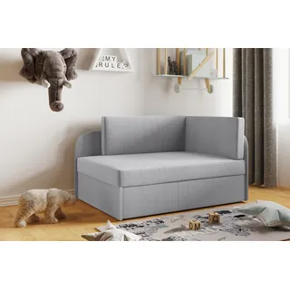 Kaiser Möbel Kinderbett Kindersofa mit schlaffinktion und bettkasten BETTY wachsendes Bett Rechts Grau - Grau