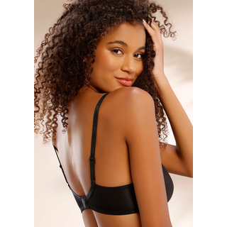 Still-BH LASCANA, Damen, Gr. 80, Cup D, schwarz, Microtouch, Obermaterial: 52% Polyester, 30% Polyamid, 18% Elasthan, Basic, bequem, BHs Still-BH, mit Bügel & leichten Spacer Cups – auch ideal für große Größen