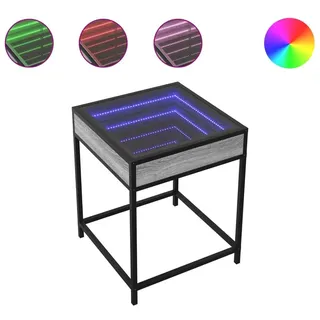 vidaXL Couchtisch mit Infinity-LED Grau Sonoma 40x40x51 cm - Grau