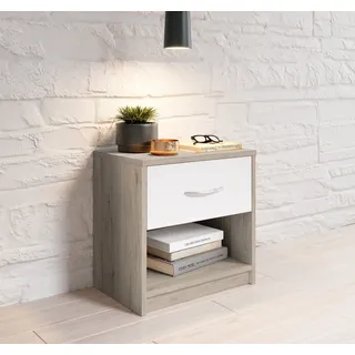 SchlafKONTOR Nachtschrank Pepe 39 x 41 x 28 cm Weiß