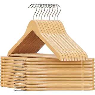 Songmics Kleiderbügel-Set Cason Holz Natur 20-teilig