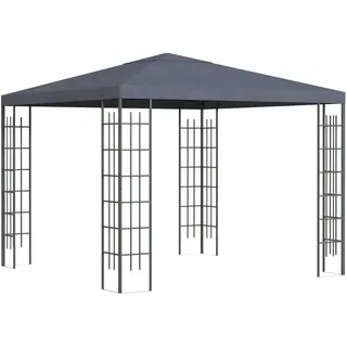 Outsunny Pavillon, Grau, Stahl, Polyester , Metall , 295x255x295 cm , Sonnenschutz, Pavillons
