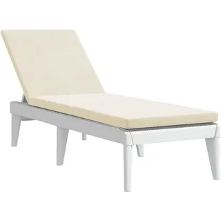 vidaXL Sonnenliege 186 x 60 x 29 cm Weiß