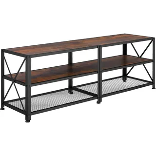 Tectake Chicago TV-Regal 141 x 41,5 x 50,5 cm Rost/Holzwerkstoff