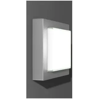 RZB Cadero Quadra, 13 W, 630 lm, 830, silber, on/off Decken- und Wandleuchten, L 257 B 257 H 81, 128°, Glas opal 581637.004