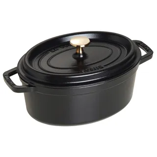 Cocotte 23 cm oval schwarz