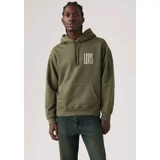 Kapuzensweatshirt LEVI'S "RELAXED GRAPHIC PO", Damen, Gr. XXL, stretched, Sweatware, Obermaterial: 88% Baumwolle, 12% Polyester, bedruckt, relaxed fit hüftbedeckend, Rundhals, Bündchen, Sweatshirts Kapuzensweatshirt, mit Logo-Print