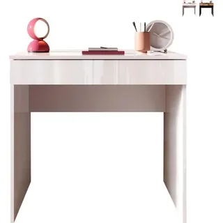 OTTO home "Basic, Computertisch mit 1 Schublade", Arbeitstisch, Schminktisch in versch. Farben, Breite 78 oder 110 cm, weiß hochglanz lack, weiß hochglanz lack, weiß hochglanz lack),