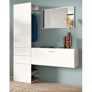 inn.furn Garderoben-Set Carry 156 x 190 cm Weiß