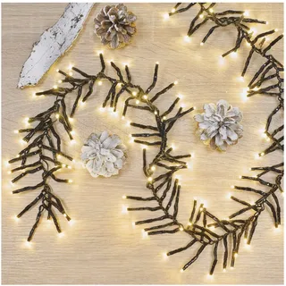 EMOS LED-Lichterkette Cluster warmweiß für Innen und Außen, 7,2m lange Weihnachtslichterkette IP44 mit 960 LEDs + 5m Zuleitung und Netzteil, effektvolle Lichtmodi, für Party, Weihnachten, Deko