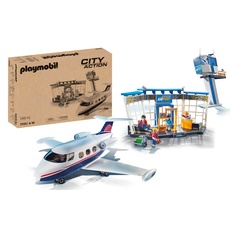 Bild von City Action 71153 Flughafen mit Flugzeug und Tower, Mit 2 in 1 Wendekarton als umweltfreundliche Verpackung, Spielzeug für Kinder ab 4 Jahren [Exklusiv bei Amazon]