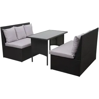 Mendler HWC-G16 Loungeset schwarz