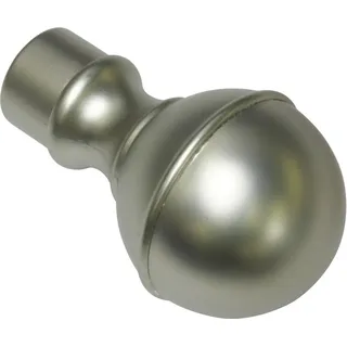 Gardinia Endstück Europa Geo für Ø 19 mm Silber-Satin