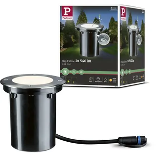 Paulmann Bodeneinbaustrahler Aluminium Ø x H: 14 x 15 cm, IP67, 6 W, Silber