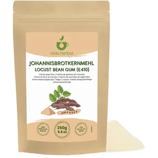 IDDA Herbal Johannisbrotkernmehl E410 250g, natürliches Verdickungsmittel, Viskosität 3000 CPS