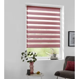 OTTO home Doppelrollo "MARANO" Lichtschutz Sichtschutz  Verdunkelung ohne Bohren freihängend Rollo, Fixmaß, Bestseller mit Klemmträgern, für Fenster & Tür, mauve