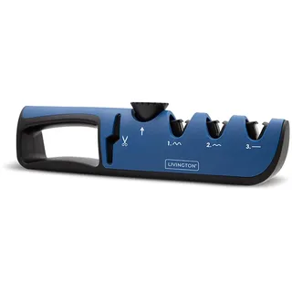 Livington Blade Star - Messerschärfer - Messer, Scheren, Gartengeräte schärfen - Individuell verstellbar - Grobschliff, Reparatur, Feinschliff & Politur - Messerschleifer