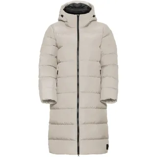 Jack Wolfskin Daunenmantel JACK WOLFSKIN "FROZEN PALACE COAT W RDS", Damen, Gr. S (36), beige (palesand), Obermaterial: 100% Polyester. Füllung: 90% Entendaune, 10% sonstige Fasern, Mäntel Daunenmantel, Daunenmantel, warm, winddicht und wasserabweisend