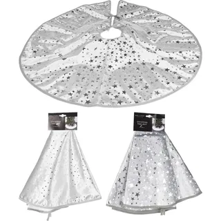 Weihnachtsbaumrock Samt Silber Ø90 cm - Silber