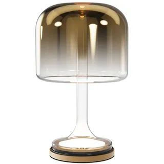 LED Tischlampe dimmbar Glas Schirm Gold 42 cm 820 lm 3000 K Nachttisch Leuchte